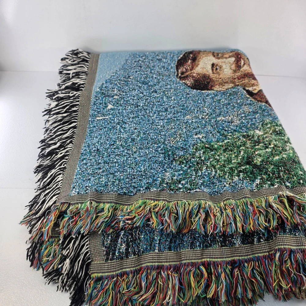 Schitts Creek Woven Tapestry Throw Blanket Welcome Town Sign Fringed 64x48 Decor